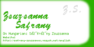 zsuzsanna safrany business card